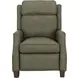 Nixon Oasis Olive Leather Push Thru The Arms Recliner