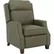 Nixon Oasis Olive Leather Push Thru The Arms Recliner