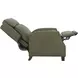 Nixon Oasis Olive Leather Push Thru The Arms Recliner