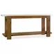Melange Rich Golden Brown and White Rectangular Marble Top Mulholland Console Table
