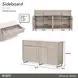 Marin Greige 4 Doors Sideboard