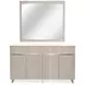 Marin Greige 4 Door Sideboard and Rectangular Mirror
