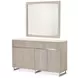 Marin Greige 4 Door Sideboard and Rectangular Mirror