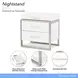 Marquee Cloud White 3 Drawer Nightstand