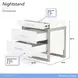 Marquee Cloud White 3 Drawer Nightstand