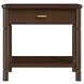 Verge Handcrafted Walnut 1 Drawer Open Nightstand