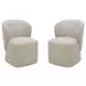 Zephyr Twillow Sand Upholstered Dining Chair Set of 2
