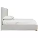 Mason Beige and Lume King Upholstered Panel Bed