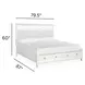 Springhouse Whisper White and Gray King Upholstered Storage Panel Bed