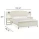 Silverwillow Egg Shell White Queen Wall Panel Bed with 2 Nightstand and USB Charging