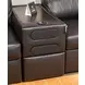 ModMax II Black Leather 8 Piece Sectional with Audio Consoles