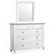 Windmill Harbour White Whisp and Sand 8 Drawer Dresser with Rectangular Mirror