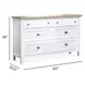 Windmill Harbour White Whisp and Sand 6 Drawer Dresser