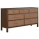 Verge Handcrafted Walnut 7 Drawer Dresser