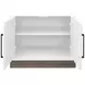 Nora Jasmine White and Barnwood 82" High Pier Bookcase