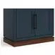 Nora Blue Denim and Whiskey 82" High Pier Bookcase