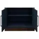 Nora Blue Denim and Whiskey 82" High Pier Bookcase