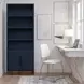 Nora Blue Denim and Whiskey 82" High Pier Bookcase