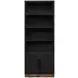 Nora Black and Whiskey 82" High Pier Bookcase