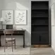 Nora Black and Whiskey 82" High Pier Bookcase