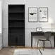 Nora Black and Whiskey 82" High Pier Bookcase