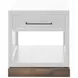 Nora Jasmine White and Barnwood Square End Table