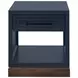 Nora Blue Denim and Whiskey Square End Table