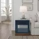 Nora Blue Denim and Whiskey Square End Table