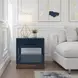 Nora Blue Denim and Whiskey Square End Table