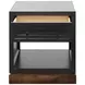 Nora Black and Whiskey Square End Table