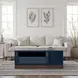 Nora Blue Denim and Whiskey Rectangular Cocktail Table