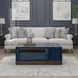 Nora Blue Denim and Whiskey Rectangular Cocktail Table