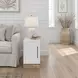 Nora Jasmine White and Barnwood Rectangular Chairside Table