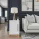 Nora Jasmine White and Barnwood Rectangular Chairside Table