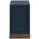 Nora Blue Denim and Whiskey Rectangular Occassional Table Set