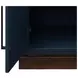 Nora Blue Denim and Whiskey Rectangular Chairside Table
