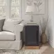 Nora Black and Whiskey Rectangular Chairside Table