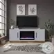 Nora Jasmine White And Barnwood 64" Fireplace TV Stand