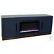 Nora Blue Denim And Whiskey 64" Fireplace TV Stand