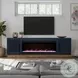Nora Blue Denim And Whiskey 81" Fireplace TV Stand