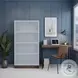 Nora Jasmine White And Barnwood Modular 60" High Bookshelf