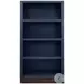 Nora Blue Denim And Whiskey Modular 60" High Bookshelf