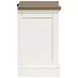Crownfall Whisper White and Cerused Nutmeg 2 Drawer Nightstand with USB Charging