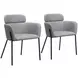 Bremor Slate Gray Performance Fabric Dining Chair Set Of 2