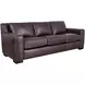 Nova Bomber Walnut 93" Top Grain Leather Sofa