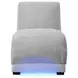 York Glam Fog 66" Chaise with USB Charging and LED