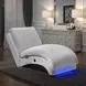 York Glam Fog 66" Chaise with USB Charging and LED