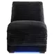 York Masis Black 66" Chaise with USB Charging and LED