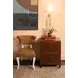 Novalie Provincial Brown Oak Soft Close 2 Drawer Side Table With Fluted Drawer Fronts