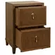 Novalie Provincial Brown Oak Soft Close 2 Drawer Side Table With Fluted Drawer Fronts